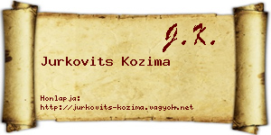 Jurkovits Kozima névjegykártya